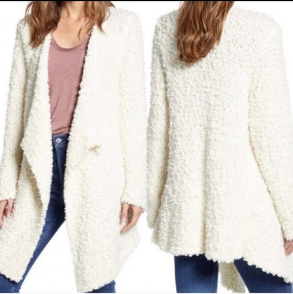 fuzzy cardigan sweater